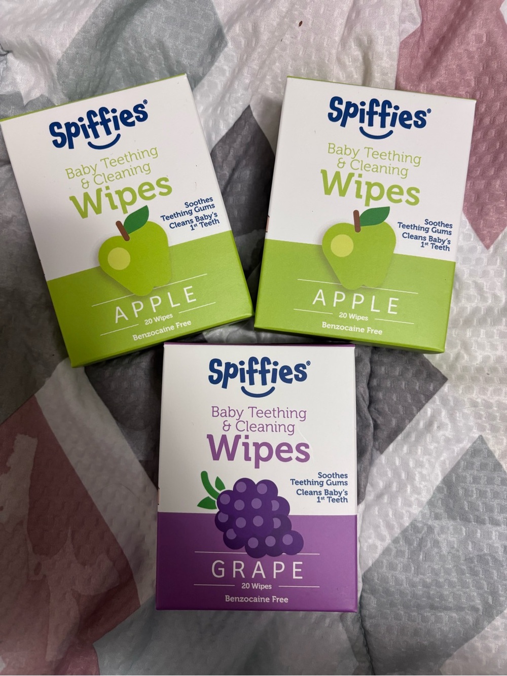 🎉Spiffies Baby Teething + Cleaning Wipes-Apple and Grape